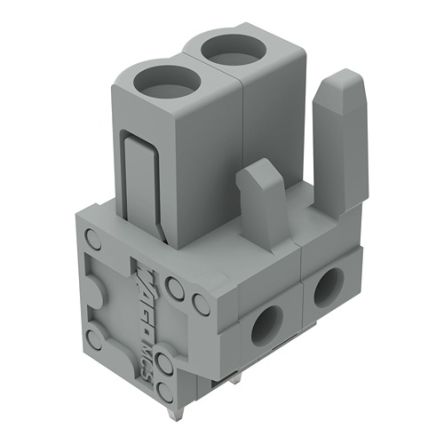WAGO 232 Series Straight PCB PCB Header, 2-Contact, 1 Row, 5 mm Pitch Plug-In