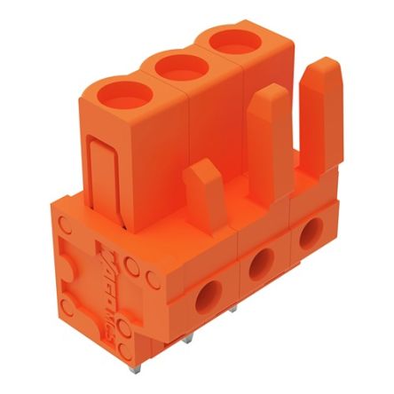 WAGO 232 Series Straight PCB PCB Header, 3-Contact, 1 Row, 5.08 mm Pitch Solder