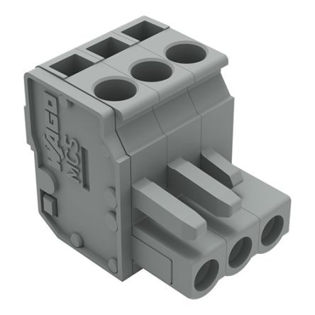 WAGO 232 Series Snap-in Connector Female Cage Clamp, 3-Pole, 14A, 3-Way