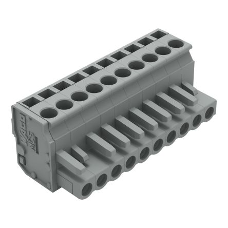 WAGO 232 Series Pluggable Connector Female Cage Clamp, 10-Pole, 14A, 10-Way