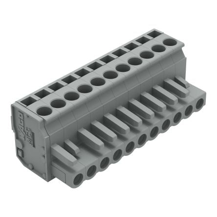 WAGO 232 Series Snap-in Pluggable Connector Female Cage Clamp, 11-Pole, 14A, 11-Way