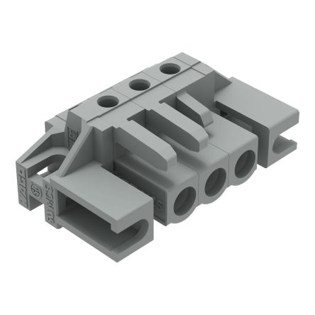 WAGO 232 Series Angled PCB PCB Header, 3-Contact, 1 Row, 5 mm Pitch Pin