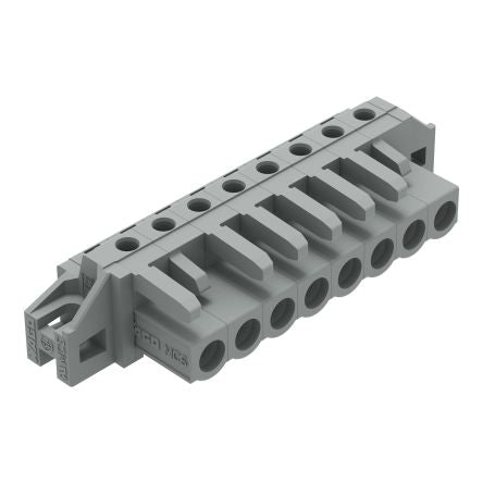 WAGO 232 Series Angled PCB PCB Header, 8-Contact, 1 Row, 5 mm Pitch Solder