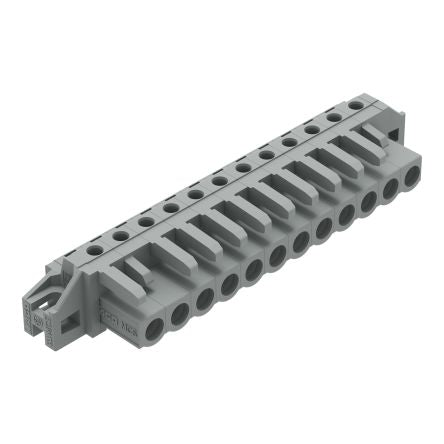 WAGO 232 Series Angled PCB PCB Header, 12-Contact, 1 Row, 5 mm Pitch Solder Pin