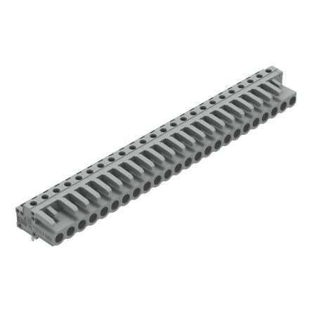 WAGO 232 Series Angled PCB PCB Header, 24-Contact, 1 Row, 5 mm Pitch Solder Pin
