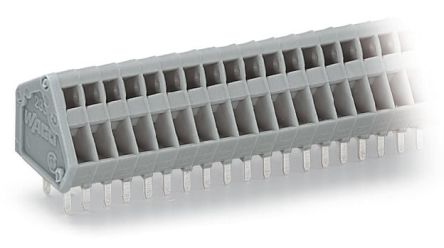 WAGO 233 Series PCB Terminal Block, 5-Contact, 2.5 mm Pitch, Panel, 1 Row