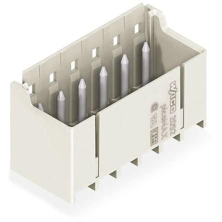 WAGO 2092 Series Straight PCB PCB Header, 6 Contact(s), 5 mm Pitch, 1 Row, Shrouded