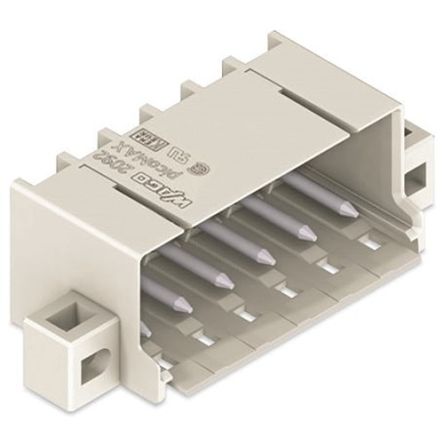 WAGO 2092 Series Angled PCB PCB Header, 4 Contact(s), 5 mm Pitch, 1 Row, Shrouded