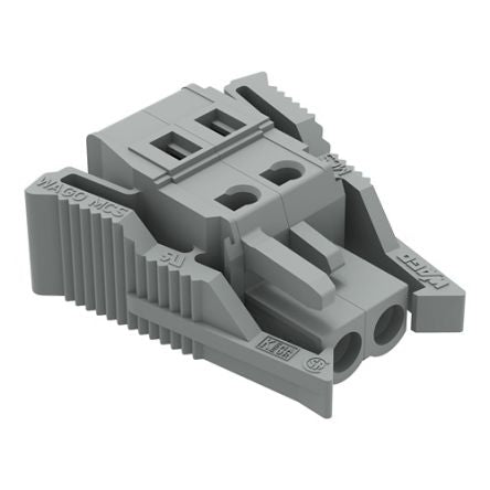 WAGO 231 Series Plug-in Pluggable Connector Female Cage Clamp, 2-Pole, 16A, 2-Way