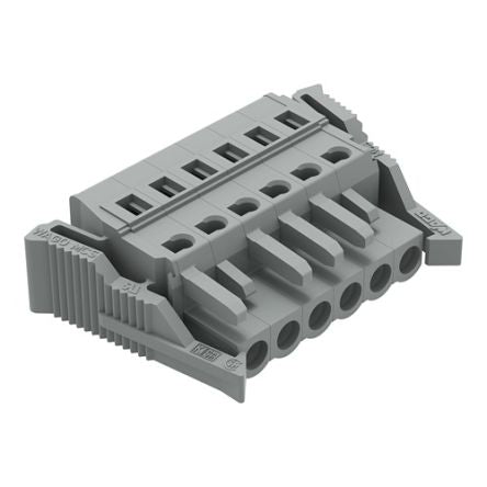 WAGO 231 Series Snap-in Connector Female Cage Clamp, 6-Pole, 16A, 6-Way