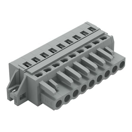 WAGO 231 Series Feed Through Connector Female Cage Clamp, 9-Pole, 16A, 9-Way