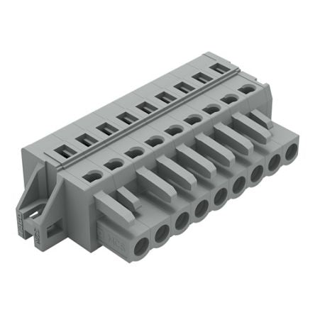 WAGO 231 Series Feed Through Connector Female Cage Clamp, 9-Pole, 16A, 9-Way