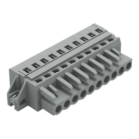 WAGO 231 Series Feed Through Pluggable Connector Female Cage Clamp, 10-Pole, 16A, 10-Way