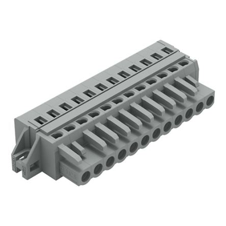 WAGO 231 Series Feed Through Connector Female Cage Clamp, 12-Pole, 16A, 12-Way