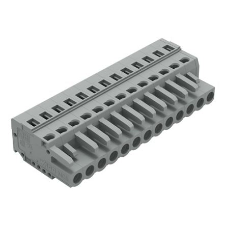 WAGO 231 Series Pluggable Connector Female Cage Clamp, 13-Pole, 16A, 13-Way