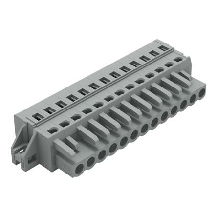 WAGO 231 Series Feed Through Connector Female Cage Clamp, 13-Pole, 16A, 13-Way