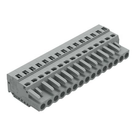 WAGO 231 Series Snap-in Connector Female Cage Clamp, 15-Pole, 16A, 15-Way