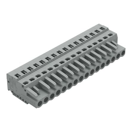 WAGO 231 Series Snap-in Connector Female Cage Clamp, 16-Pole, 16A, 16-Way