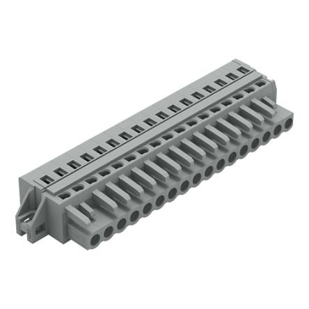 WAGO 231 Series Feed Through Connector Female Cage Clamp, 17-Pole, 16A, 17-Way