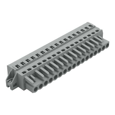 WAGO 231 Series Snap-in Connector Female Cage Clamp, 17-Pole, 16A, 17-Way