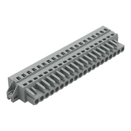 WAGO 231 Series Cable Pluggable Connector Female Cage Clamp, 20-Pole, 16A, 20-Way