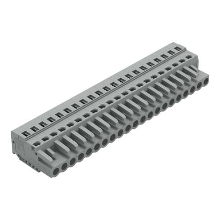 WAGO 231 Series Cable Pluggable Connector Female Cage Clamp, 21-Pole, 16A, 21-Way