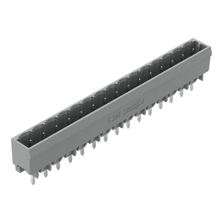 WAGO 231 Series Straight PCB PCB Header, 15 Contact(s), 5 mm Pitch, 1 Row, Shrouded