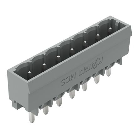 WAGO 231 Series Straight PCB PCB Header, 7 Contact(s), 5 mm Pitch, 1 Row, Shrouded