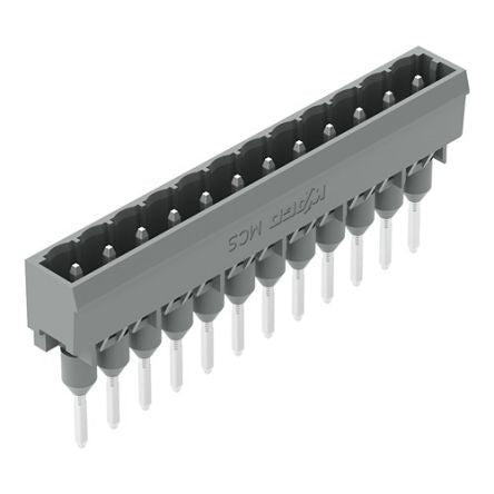WAGO 231 Series Straight DIN Rail PCB Connector, 12 Contact(s), 5 mm Pitch, 1 Row, Shrouded