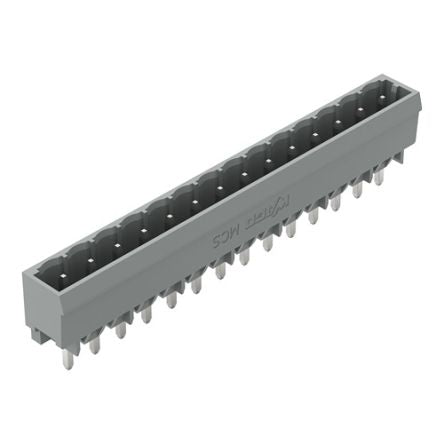 WAGO 231 Series Straight PCB PCB Header, 14 Contact(s), 5 mm Pitch, 1 Row, Shrouded