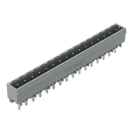 WAGO 231 Series Straight PCB PCB Header, 16 Contact(s), 5 mm Pitch, 1 Row, Shrouded