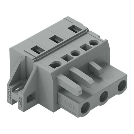 WAGO 231 Series Snap-in Pluggable Connector Female Cage Clamp, 3-Pole, 16A, 3-Way