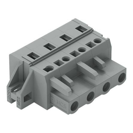 WAGO 231 Series Feed Through Pluggable Connector Female Cage Clamp, 4-Pole, 16A, 4-Way
