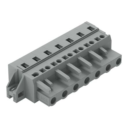 WAGO 231-207 Series Feed Through Pluggable Connector Female Cage Clamp, 7-Pole, 16A, 7-Way