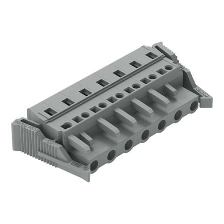 WAGO 231 Series Snap-in Pluggable Connector Female Cage Clamp, 7-Pole, 16A, 7-Way