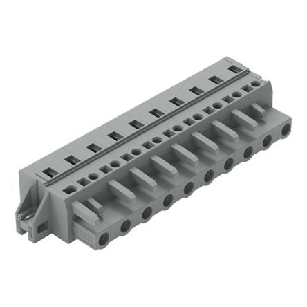 WAGO 231 Series Snap-in Pluggable Connector Female Cage Clamp, 10-Pole, 16A, 10-Way