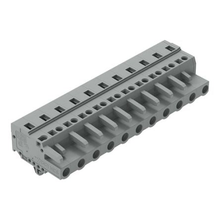 WAGO 231 Series Snap-in Pluggable Connector Female Cage Clamp, 11-Pole, 16A, 11-Way