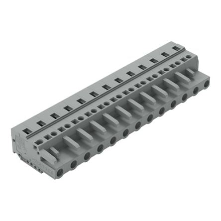 WAGO 231 Series Snap-in Pluggable Connector Female Cage Clamp, 13-Pole, 16A, 13-Way