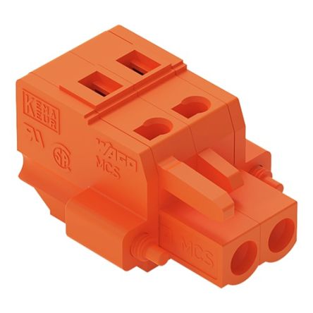 WAGO 231 Series Screw Pluggable Connector Female Cage Clamp, 2-Pole, 16A, 2-Way