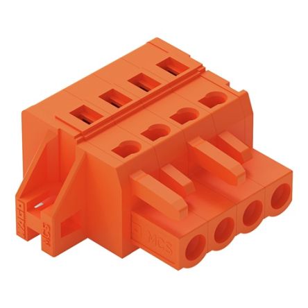 WAGO 231 Series Panel Mount Pluggable Connector Female Cage Clamp, 4-Pole, 16A, 4-Way