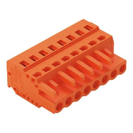 WAGO 231 Series Cable Connector Female Cage Clamp, 8-Pole, 16A, 8-Way