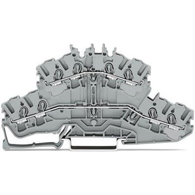 WAGO TOPJOB S Series DIN Rail Terminal Block Grey, 2.5mm², 2-Level, Cage Clamp, IECEx, EAC Ex, ATEX