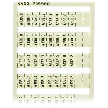 WAGO Marker Strip for use with Terminal Block