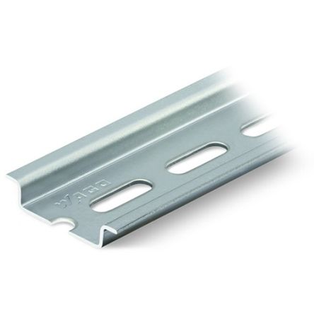 WAGO Steel DIN Rail DIN Rail, 2000 mm x 35mm x 8 mm