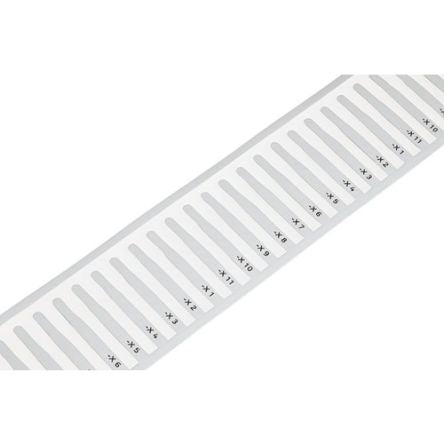 WAGO 211 Push-in Cable Marker, White, Pre-printed "Plain", 5 mm Cable White, 1.4 mm Cable, 211-811