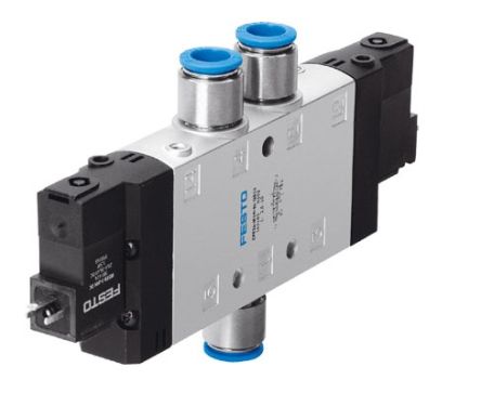 Festo Pneumatic Solenoid Valve - 5/2 Double Solenoid Electric G CPE24-M2H-5J-QS-12  Series 110V
