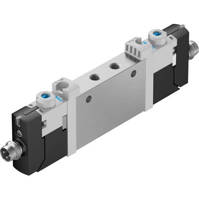 Festo Pneumatic Solenoid Valve - 2 x 3/2-Way, Monostable, Open Electric G VUVG-L10-T32U-MT-M5-1R8L  Series 24V