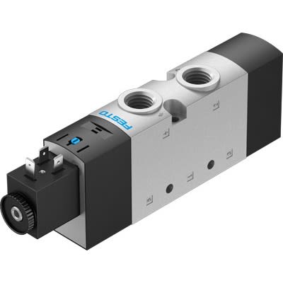 Festo Pneumatic Solenoid Valve - 5/2 Monostable Electric G VUVS Series 24V