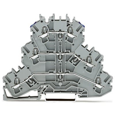 WAGO TOPJOB S Series Multi Level Terminal Block Grey, 2.5mm², 3-Level, Push-in, IECEx/ATEX/CSA
