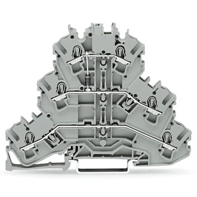 WAGO TOPJOB S Series Multi Level Terminal Block Grey, 2.5mm², 3-Level, Push-in